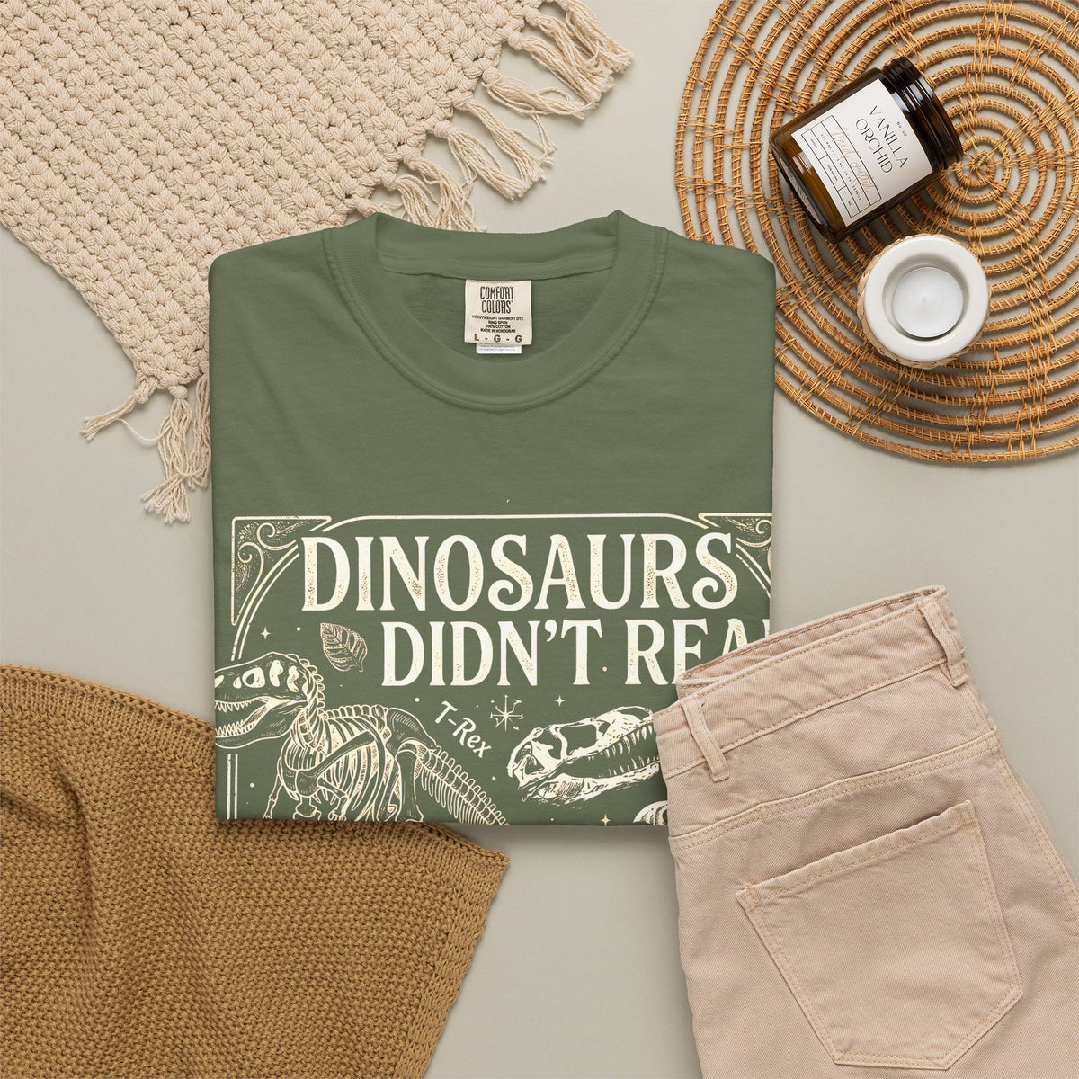 Dinosaurs Didn't Read Comfort Colors® Shirt, Funny Book Lover Tee, Dinosaur Teacher Shirt
