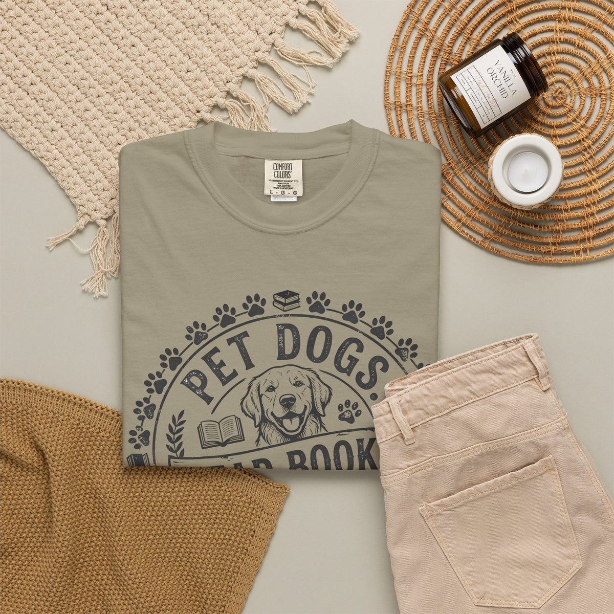 Pet Dogs Read Books Be Happy T-Shirt