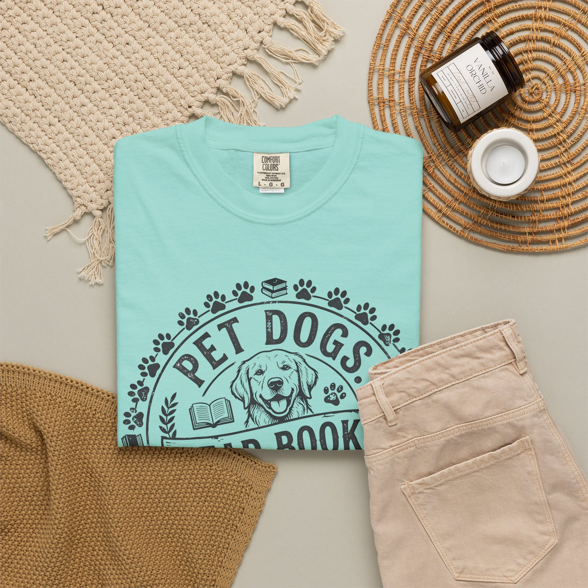 Pet Dogs Read Books Be Happy T-Shirt