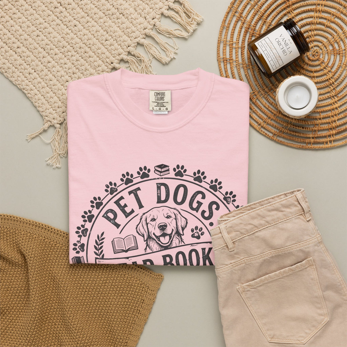 Pet Dogs Read Books Be Happy T-Shirt