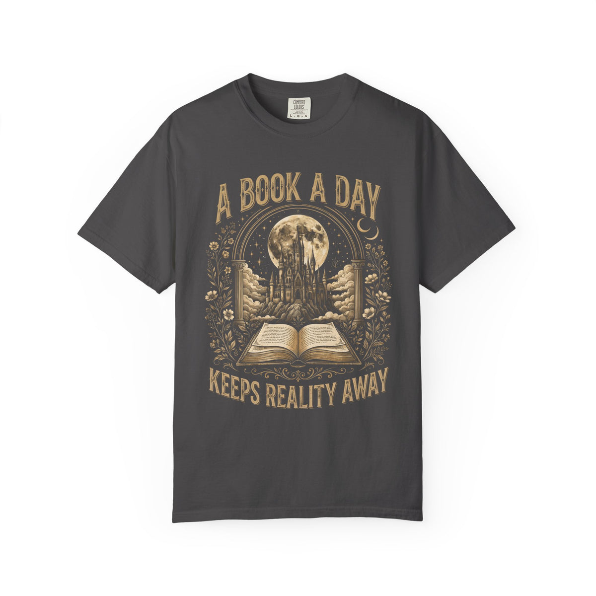 A Book a Day Keeps Reality Away Shirt | Comfort Colors Bookish Fantasy Tee