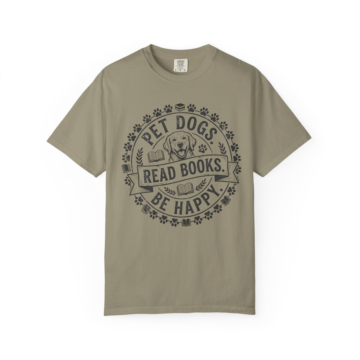 Pet Dogs Read Books Be Happy T-Shirt