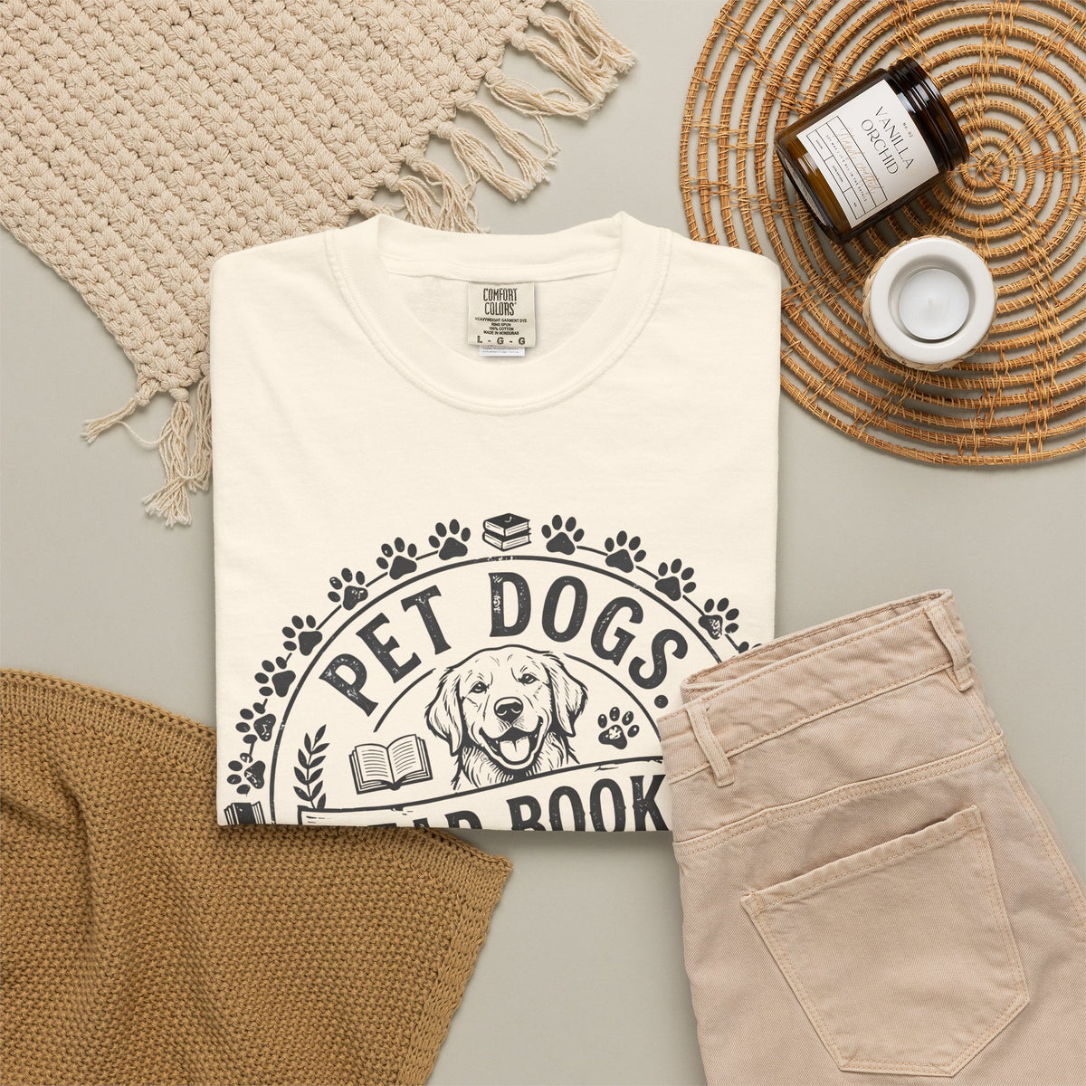 Pet Dogs Read Books Be Happy T-Shirt