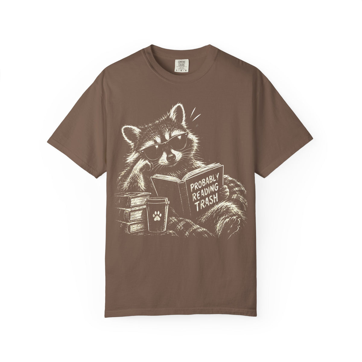 Probably Reading Trash Raccoon Shirt | Comfort Colors Funny Bookish Tee