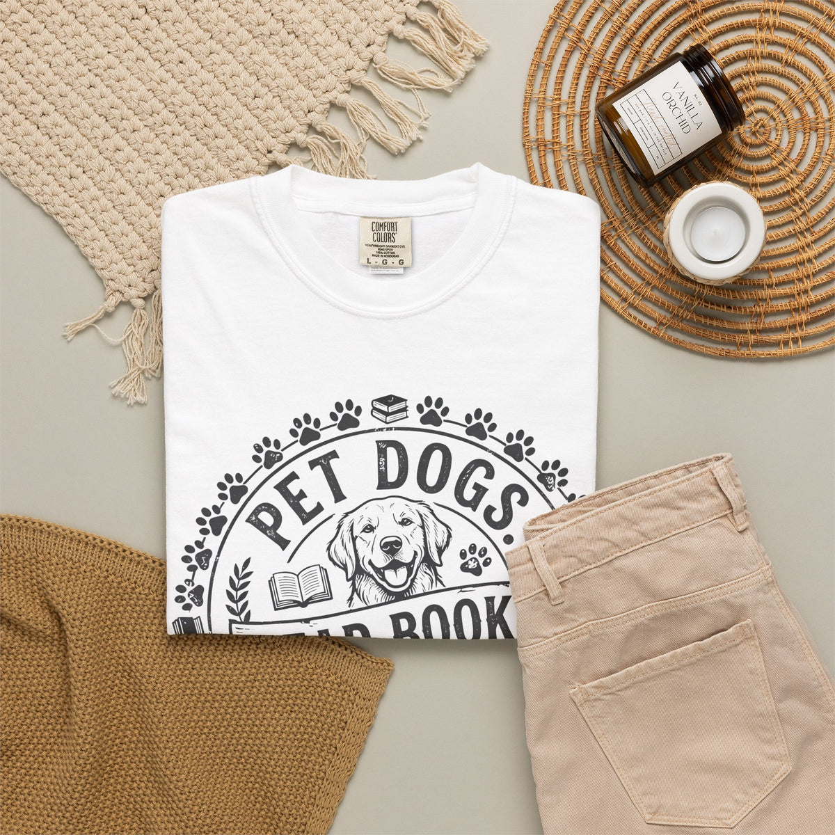 Pet Dogs Read Books Be Happy T-Shirt