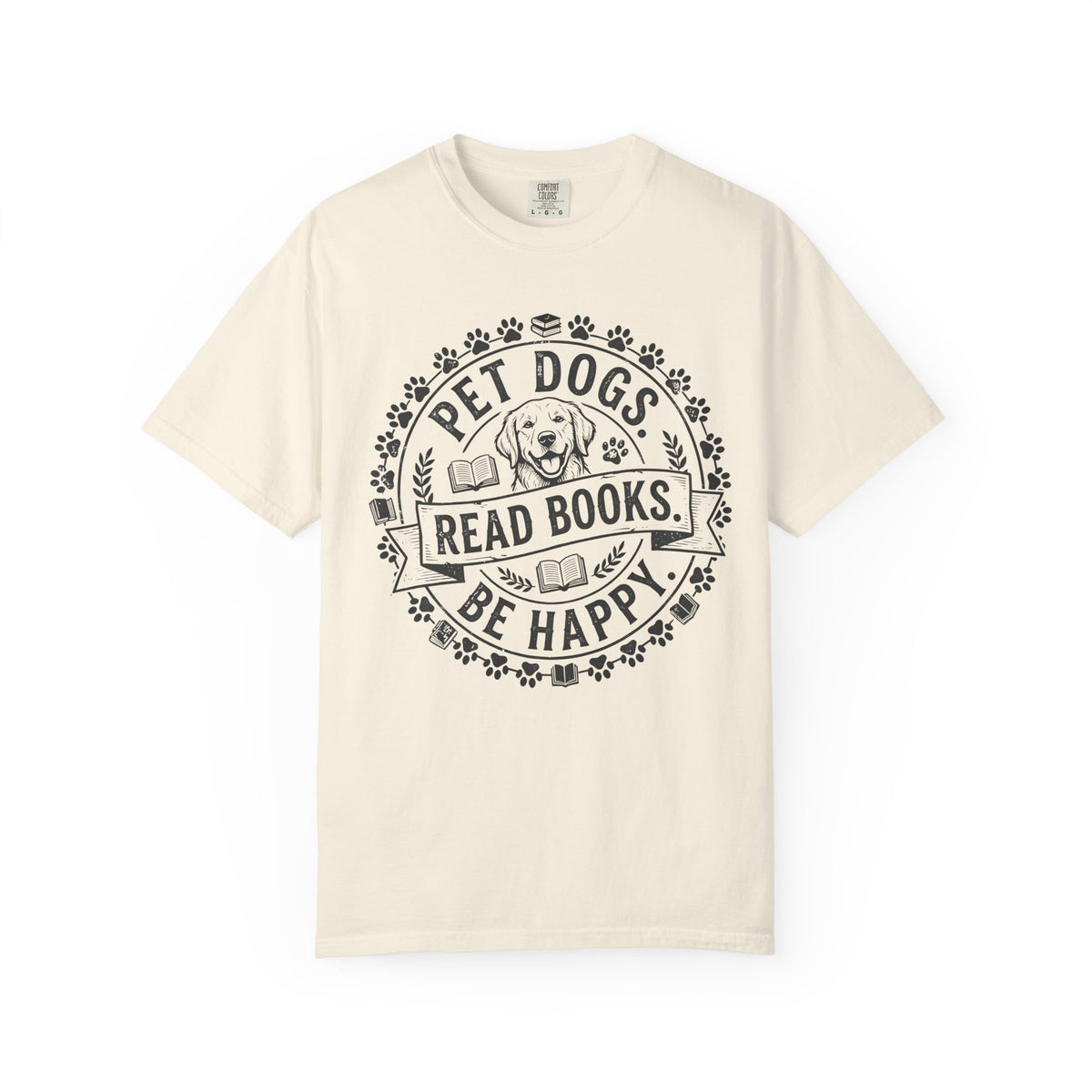 Pet Dogs Read Books Be Happy T-Shirt