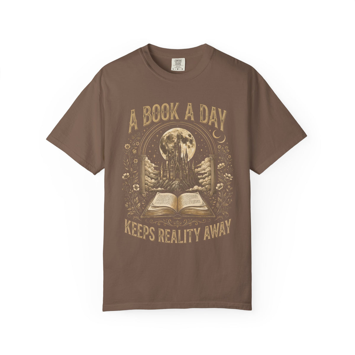 A Book a Day Keeps Reality Away Shirt | Comfort Colors Bookish Fantasy Tee