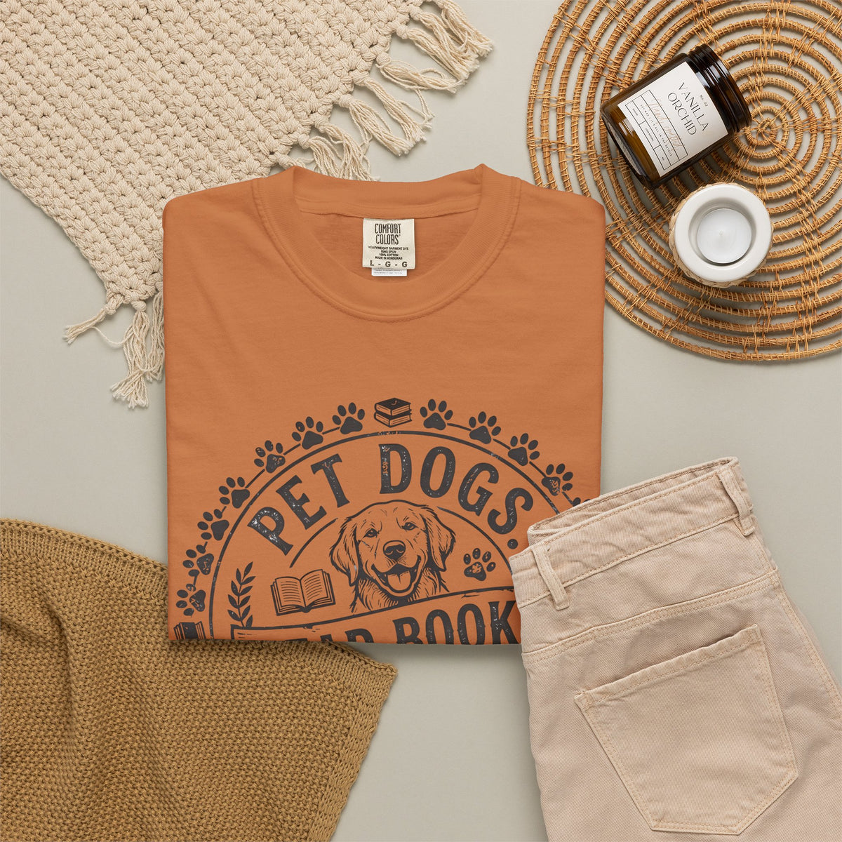 Pet Dogs Read Books Be Happy T-Shirt