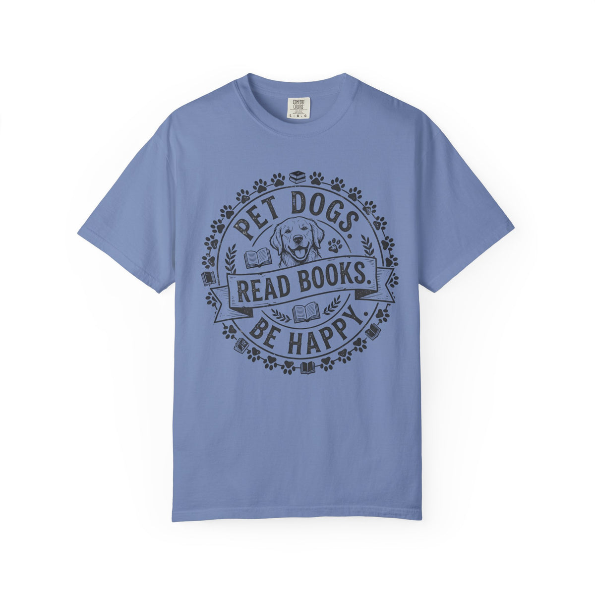 Pet Dogs Read Books Be Happy T-Shirt