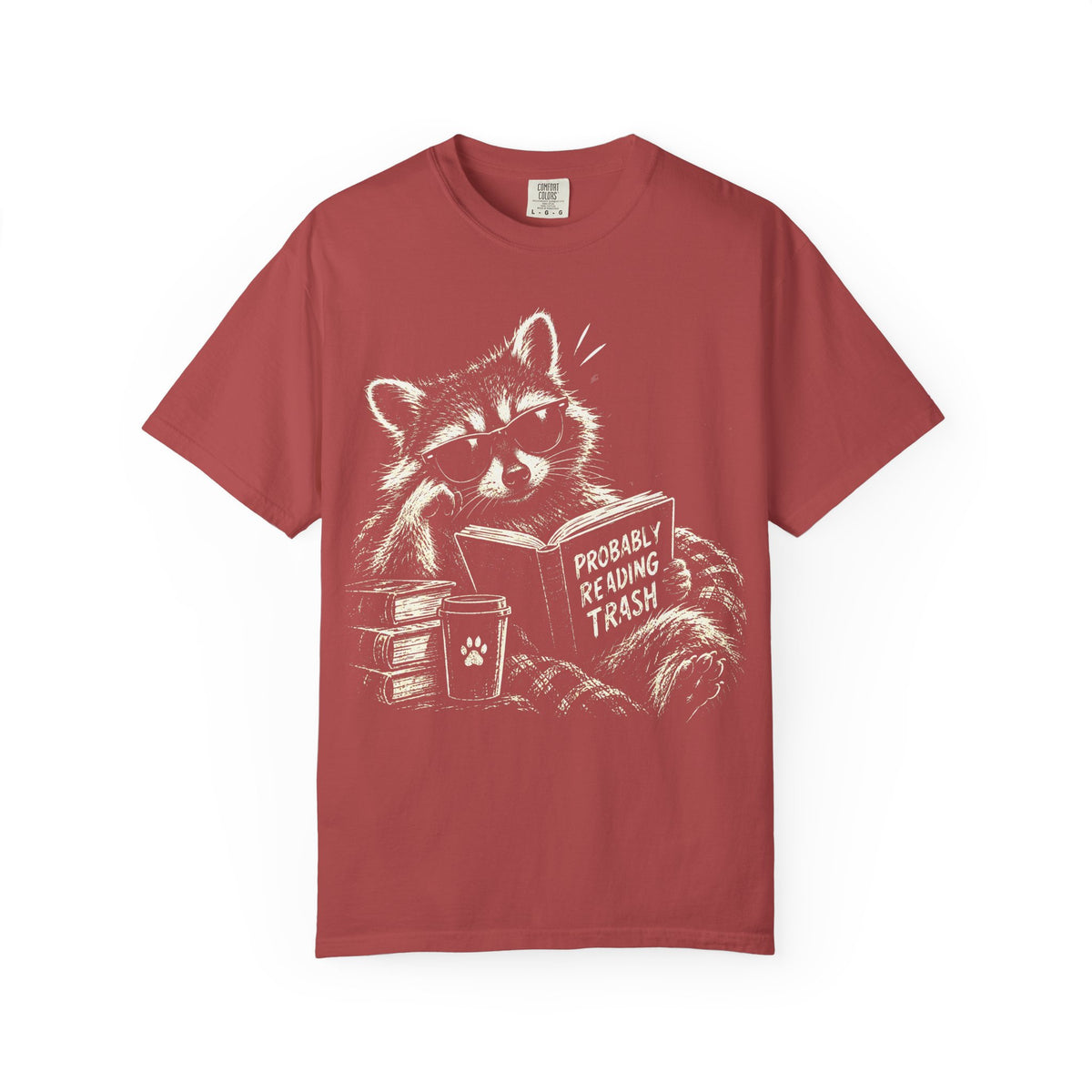 Probably Reading Trash Raccoon Shirt | Comfort Colors Funny Bookish Tee