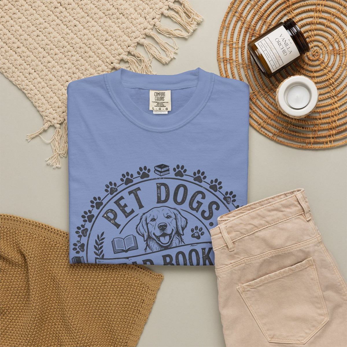 Pet Dogs Read Books Be Happy T-Shirt