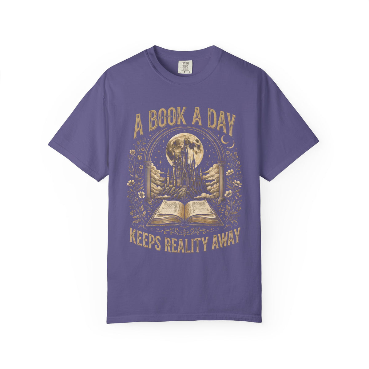 A Book a Day Keeps Reality Away Shirt | Comfort Colors Bookish Fantasy Tee