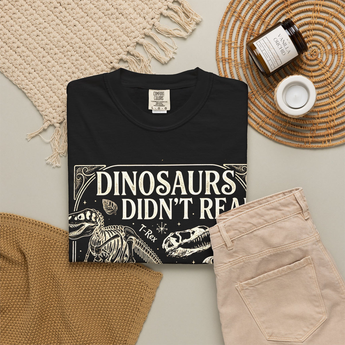 Dinosaurs Didn't Read Comfort Colors® Shirt, Funny Book Lover Tee, Dinosaur Teacher Shirt
