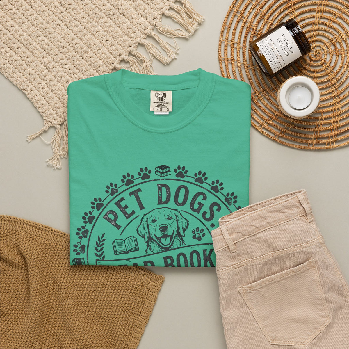 Pet Dogs Read Books Be Happy T-Shirt